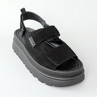 Сандали женские замшевые 594445 Черные фото 2