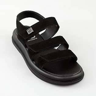 Сандали женские замшевые 594193 Черные фото 2