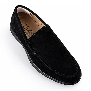 Лоферы мужские замшевые 594729 Черные фото 2