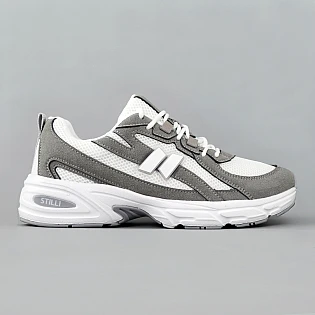 Кроссовки мужские замшевые сетка 595321 Серый фото 1