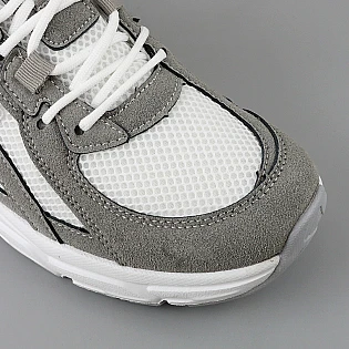 Кроссовки мужские замшевые сетка 595321 Серый фото 2