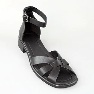 Босоножки женские кожаные 594441 Черные фото 2