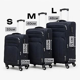 Чемодан средний M 70 л 595734 Черный фото 2 Чемодан средний M 70 л 595734 Черный фото 2