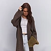 Кардиган женский длинный 596699 Ореховый