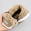 Кроссовки женские кожаные мех 596807 Бежевые