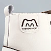 Кроссовки женские кожаные мех 596806 Бежевые