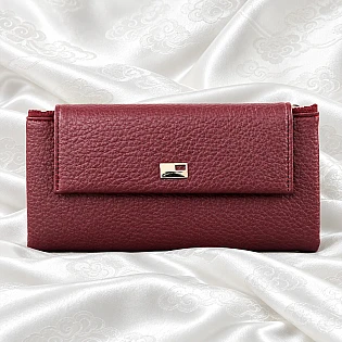 Кошелек женский из натуральной кожи 597550 Бордо фото 2 Кошелек женский из натуральной кожи 597550 Бордо фото 2