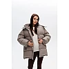 Куртка soft с капюшоном 597499 Бежевая