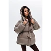 Куртка soft с капюшоном 597499 Бежевая