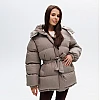 Куртка soft с капюшоном 597499 Бежевая