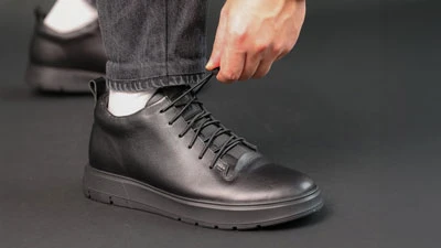 Мужские черные кожаные ботинки на шнуровке с тонкой подошвой