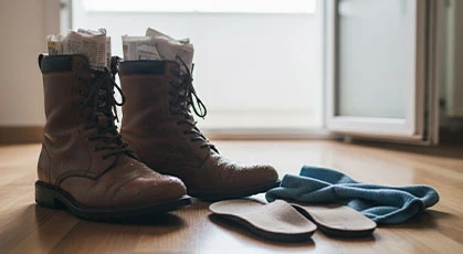 Як правильно сушити взуття після дощу, щоб зберегти форму та колір