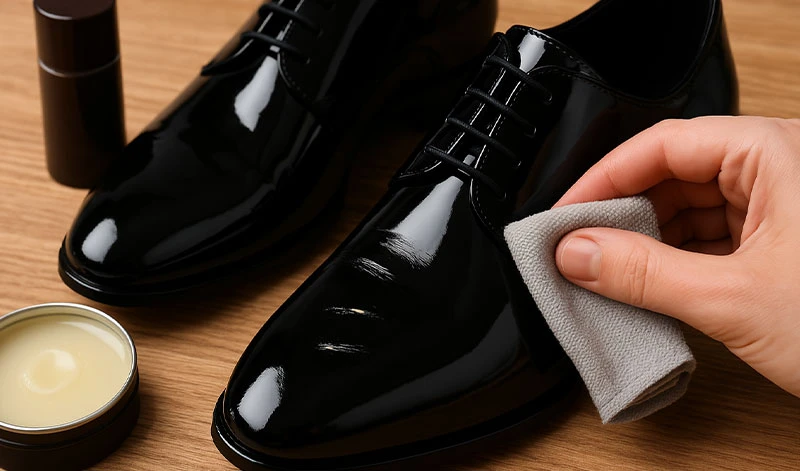Полировка лаковой обуви