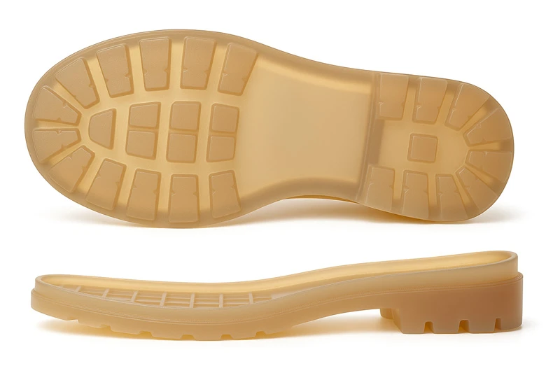 Прозора підошва з TPU (термопластичний поліуретан) з прямокутними виступами протектора