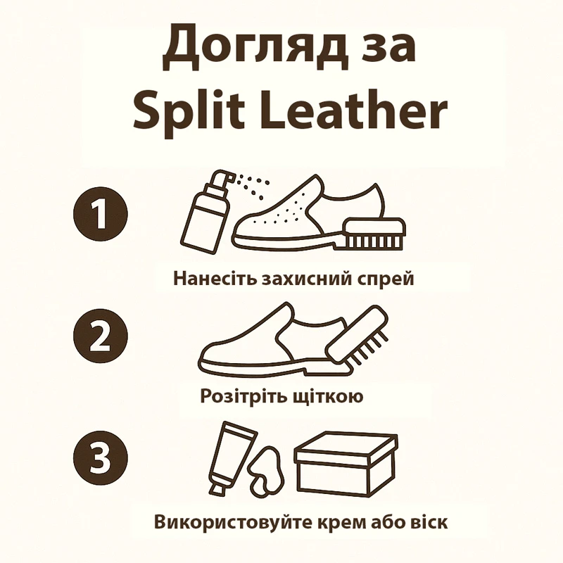 Догляд за взуттям зі Split Leather
