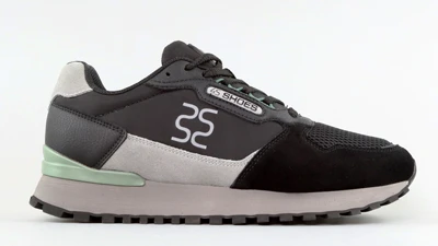 Чоловічі міські кросівки чорні з сірими вставками