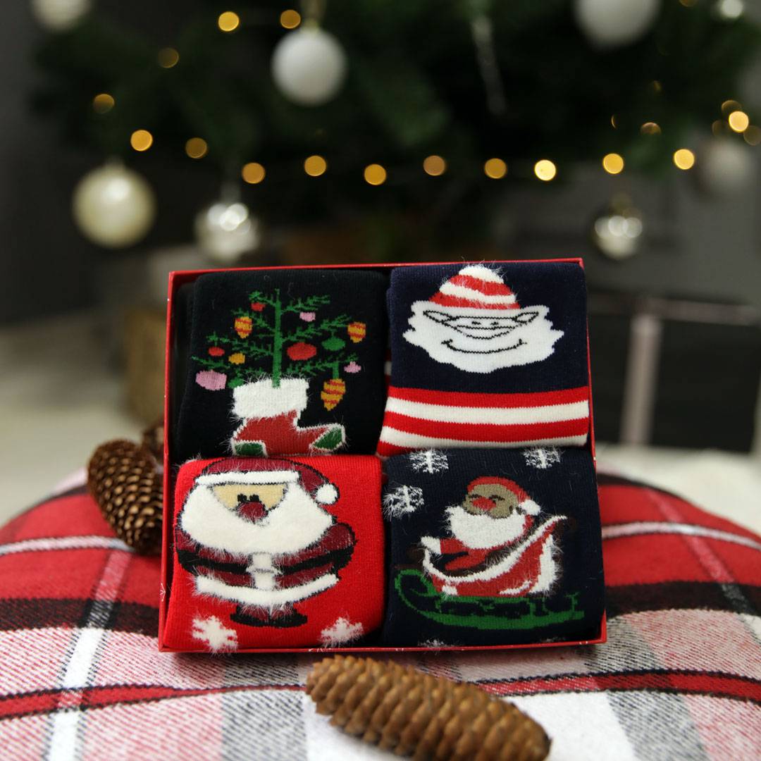 Женские новогодние носки 584657 Шугуан (4 пары)