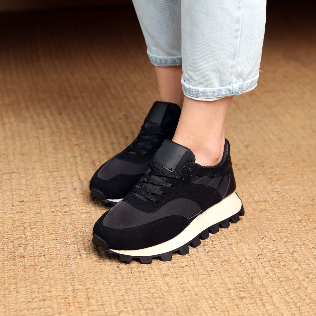 Zara black cheap sneakers womens