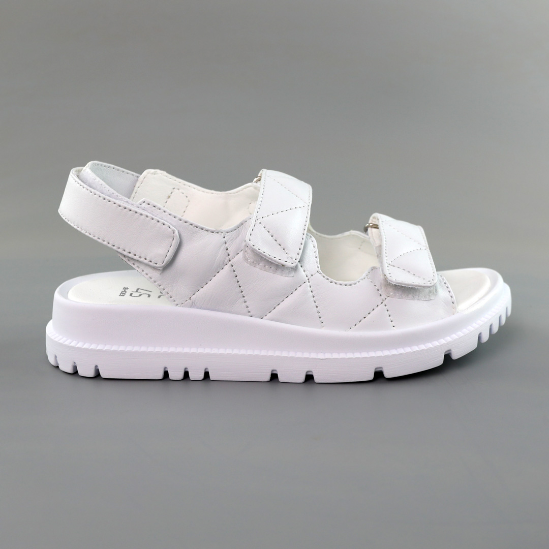 Сандали женские кожаные 586036 Белые распродажа