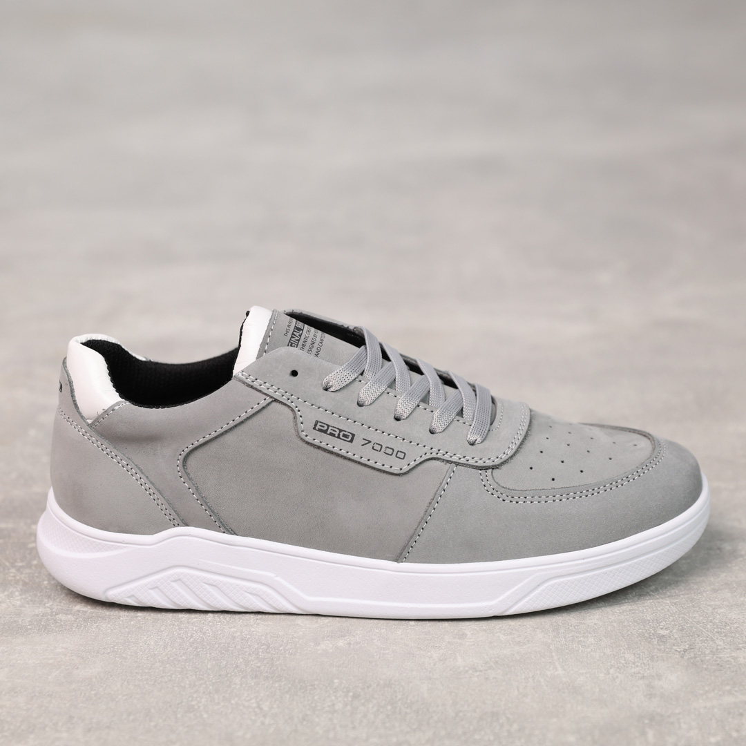 Кеды мужские из нубука 587940 Серые распродажа