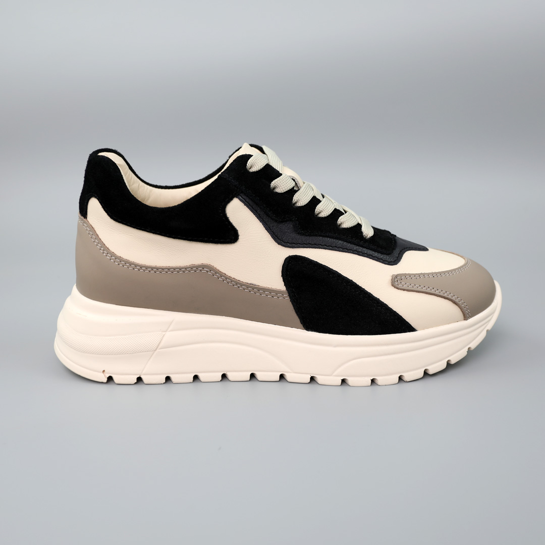 Кроссовки женские кожаные 588001 Бежевые