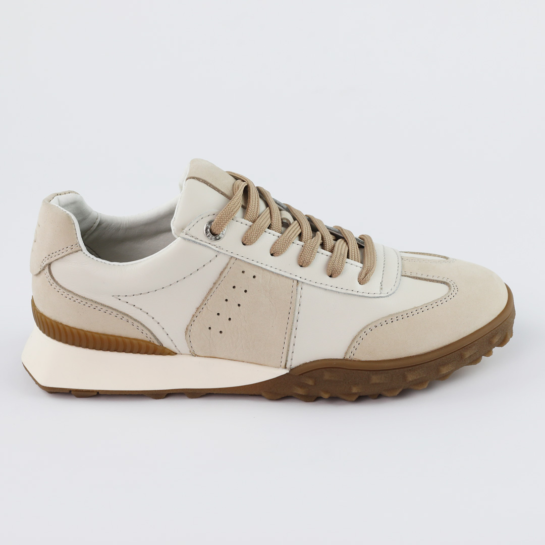 Кроссовки женские кожаные 588019 Бежевые