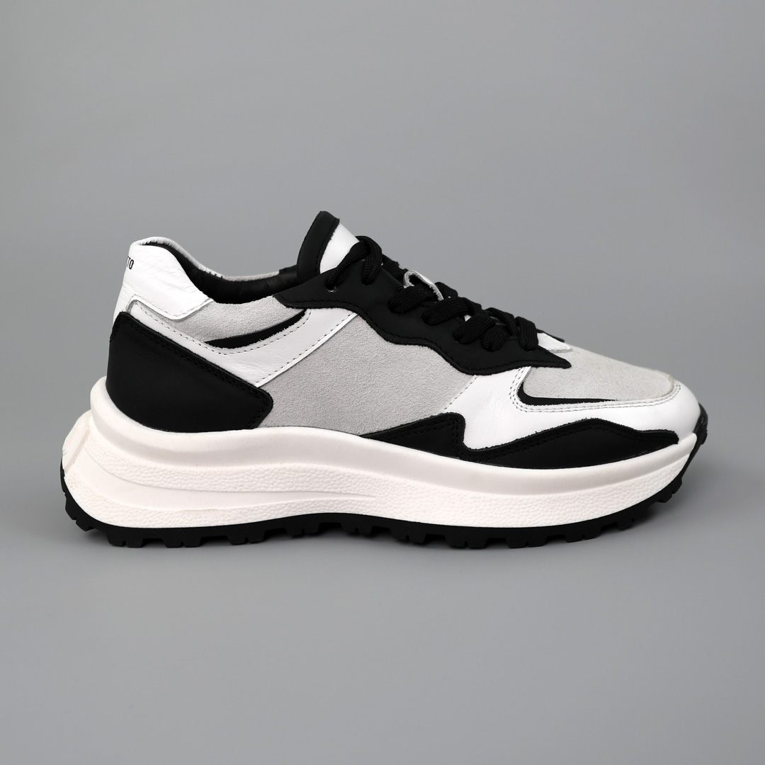 Кроссовки женские замшевые 588224 Черные серые распродажа