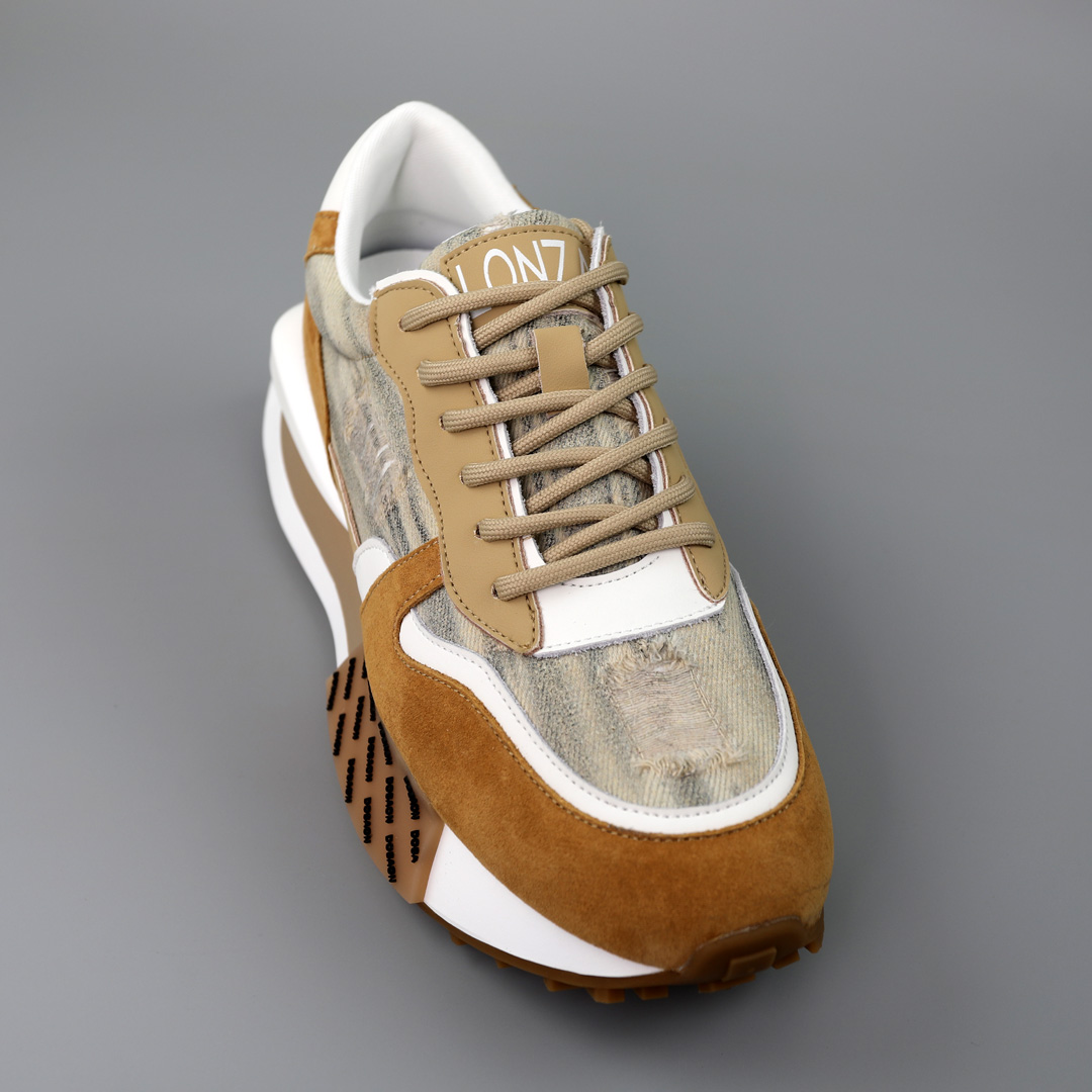 Кросівки жіночі замшеві 588259 Руді білі розпродаж 💛 ціна: 1643