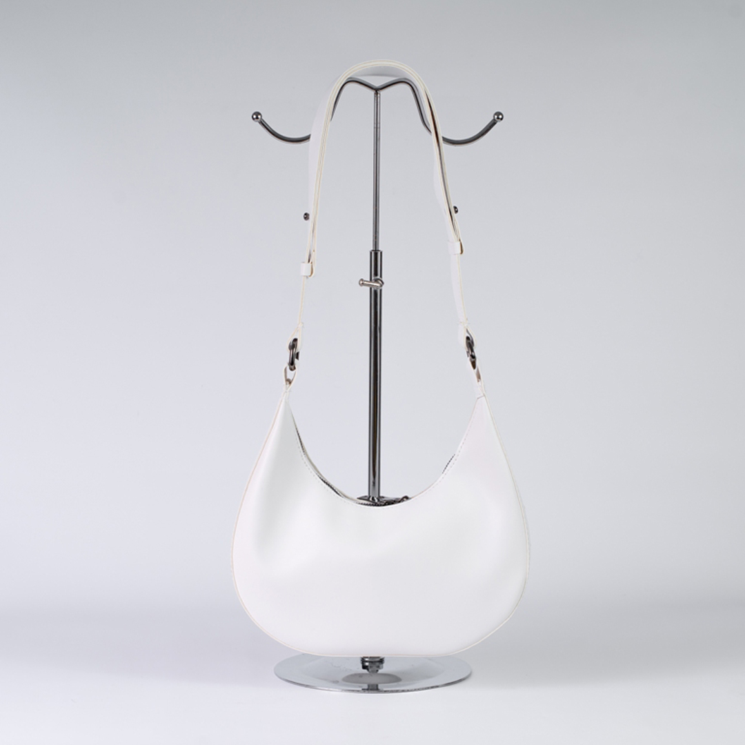 Сумка хобо напівмісяць 587994 Біла