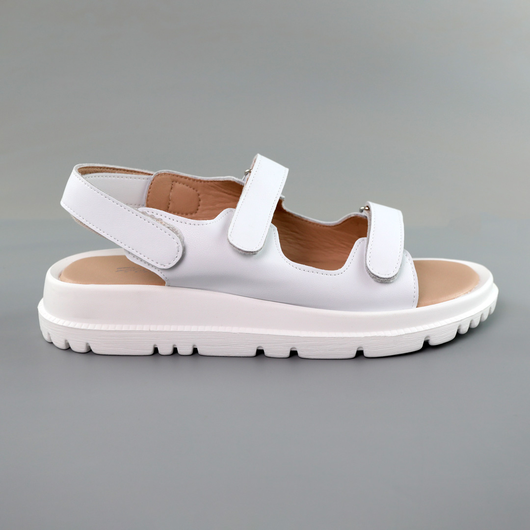 Сандали женские кожаные 589216 Белые распродажа