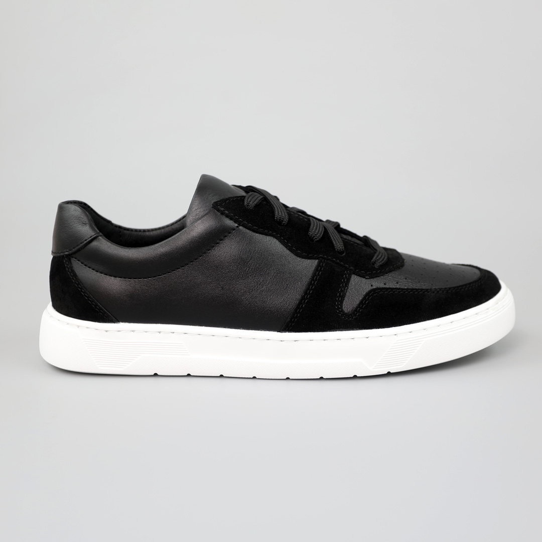 Кеды мужские кожаные 589487 Черные распродажа