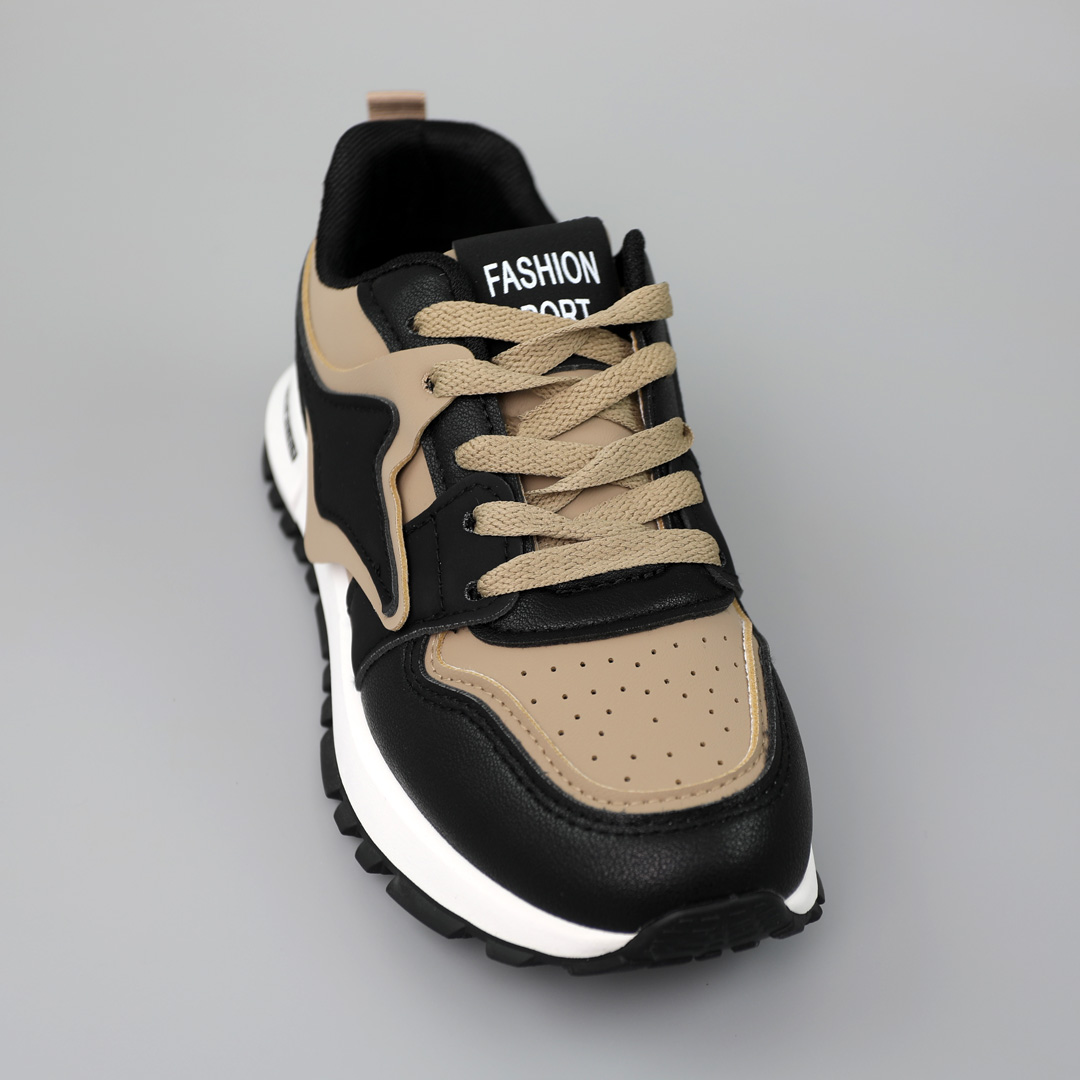 Кросівки жіночі 589525 Чорно-бежеві розпродаж 💛 ціна: 990 грн
