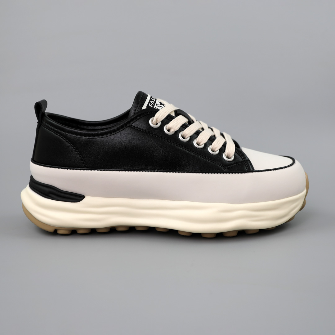 Кеди жіночі шкіряні 589499 Чорно-білі розпродаж