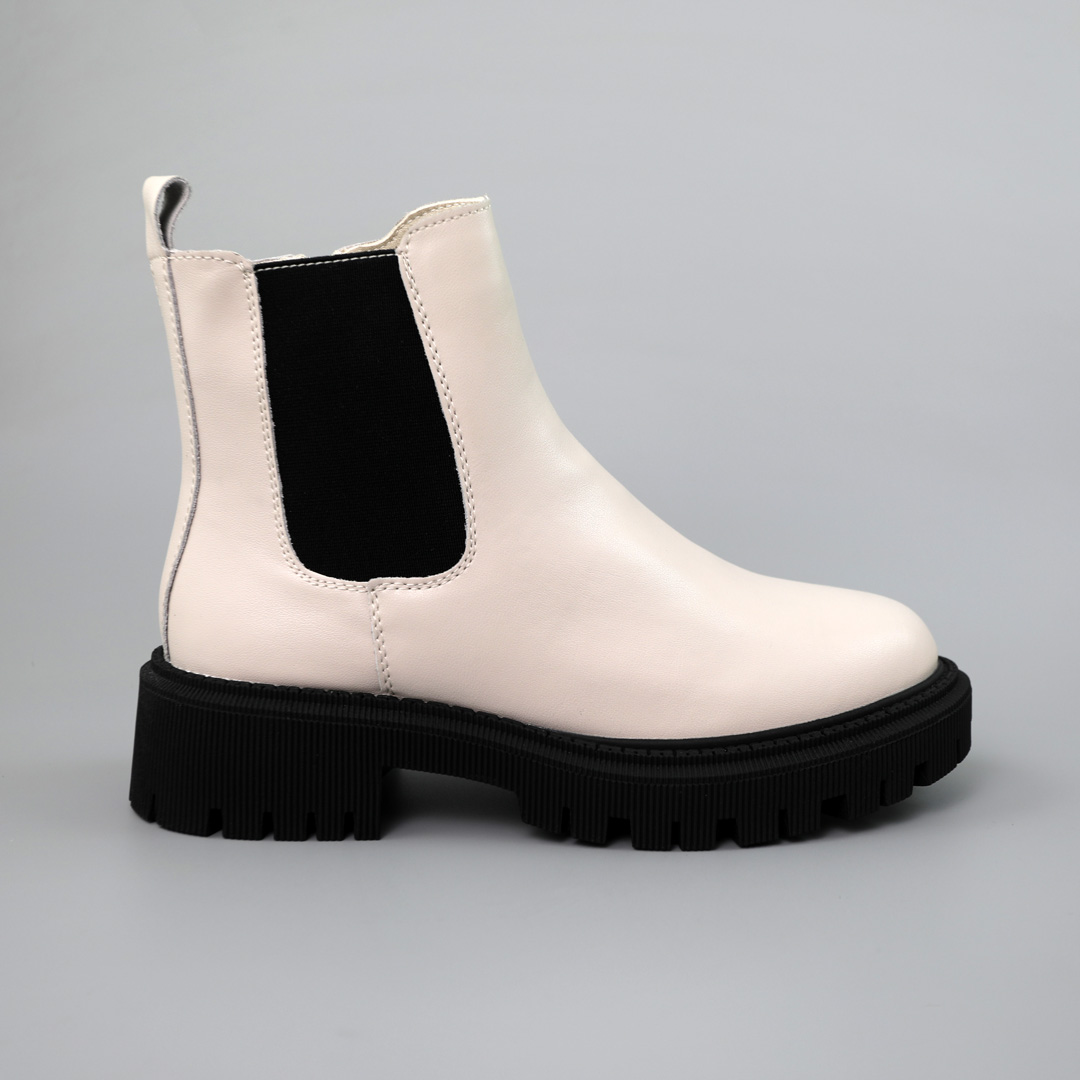 Челси женские кожаные 589723 Бежевые