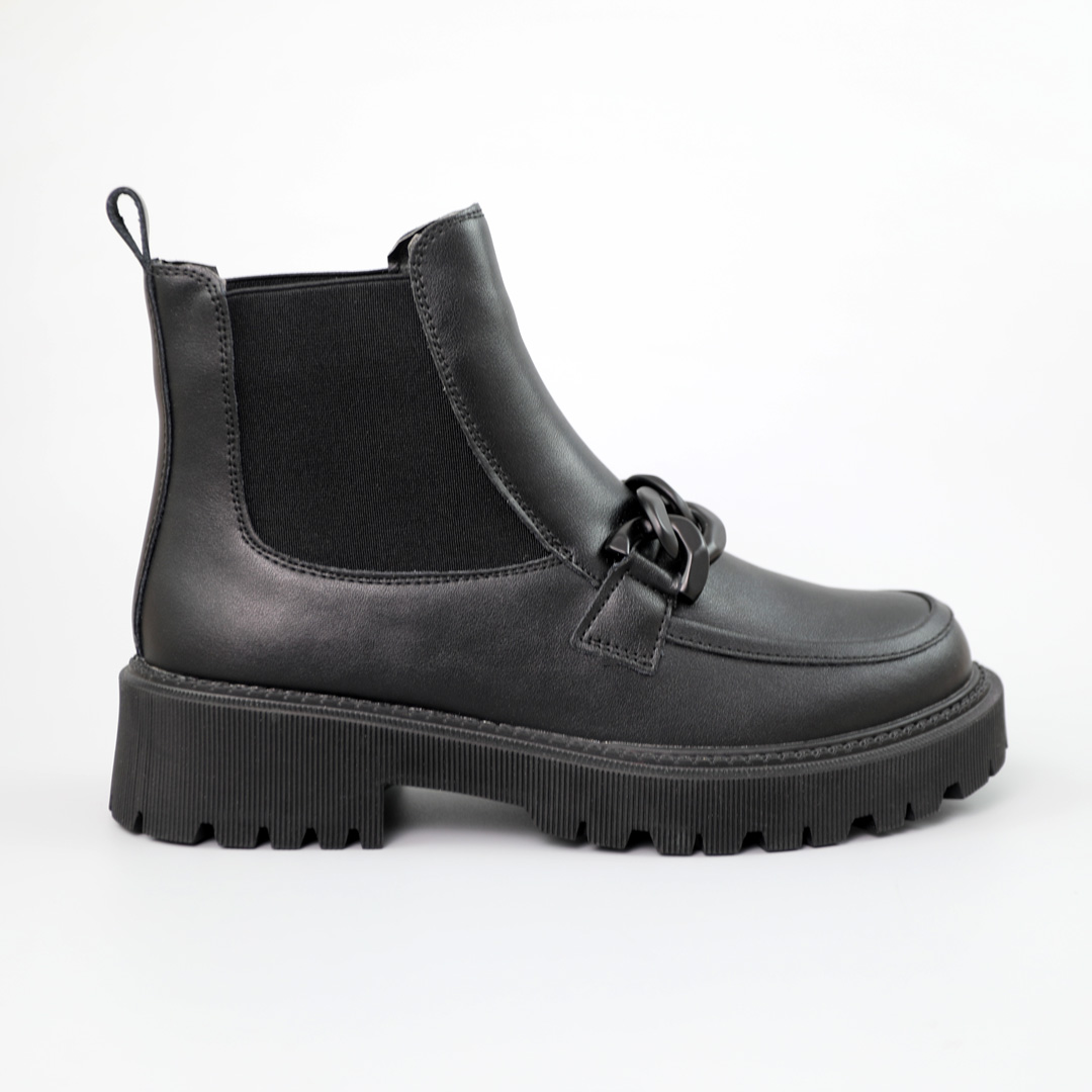 Челси женские кожаные 589715 Черные