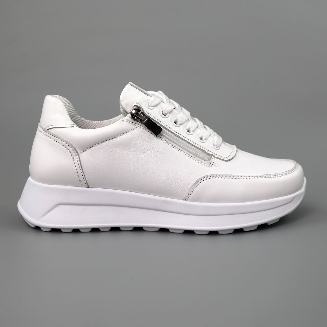 Кроссовки женские кожаные 589918 Белые