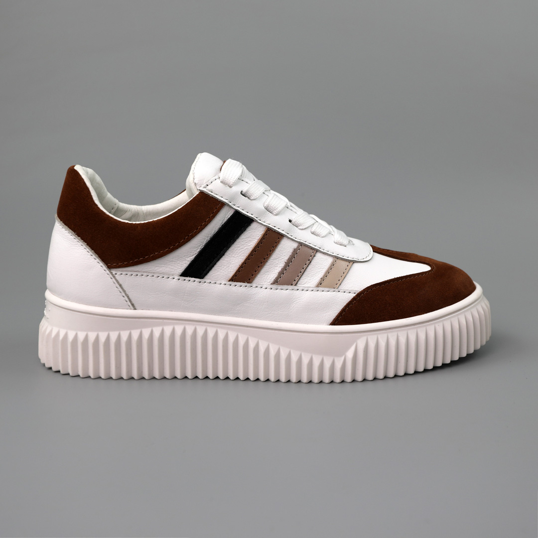 Кеди жіночі шкіряні 590089 Білі розпродаж