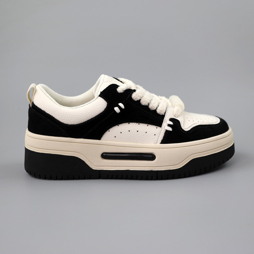 Кеди жіночі шкіряні 590222 Чорно-білі розпродаж