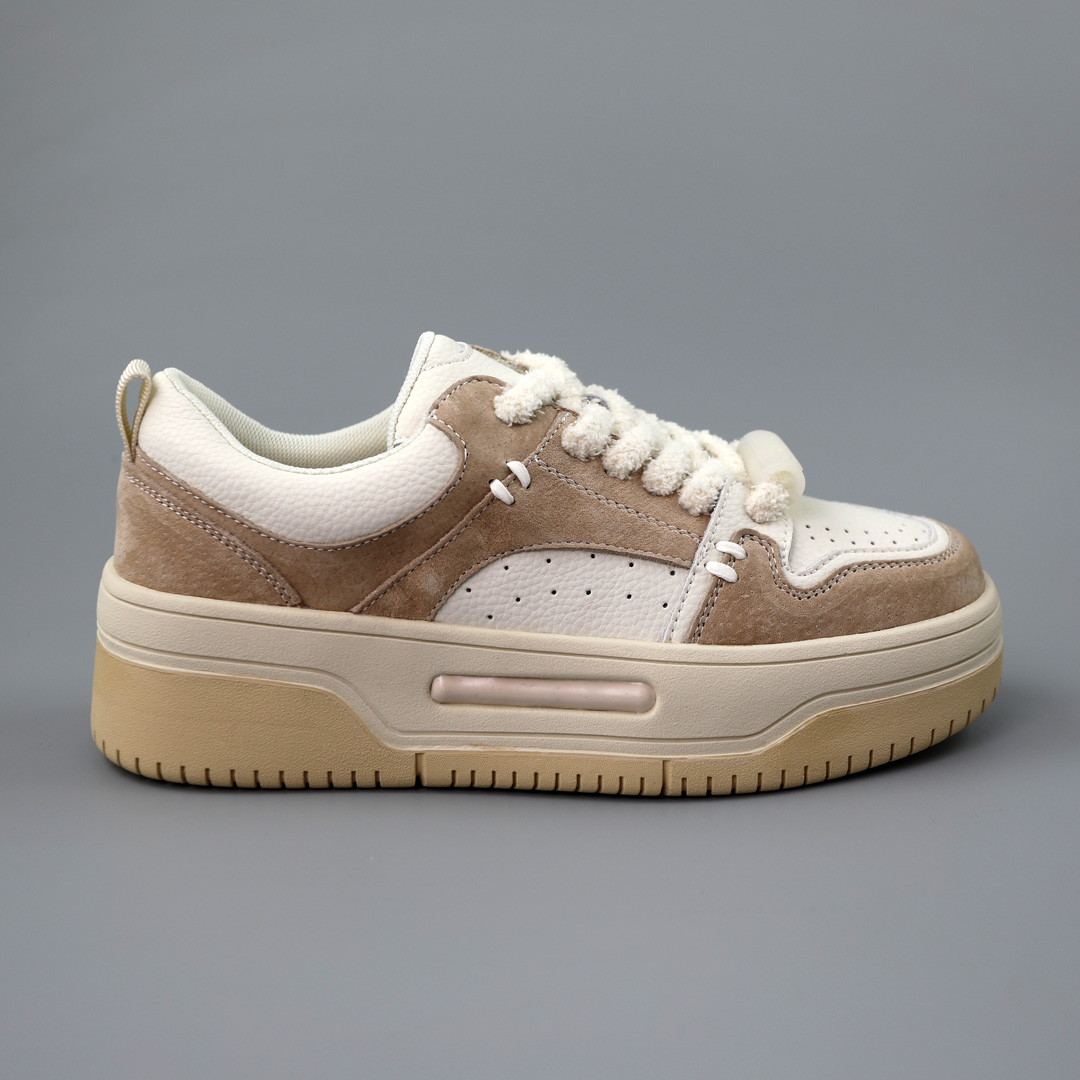 Кеды женские кожаные 590221 Бежево-белые