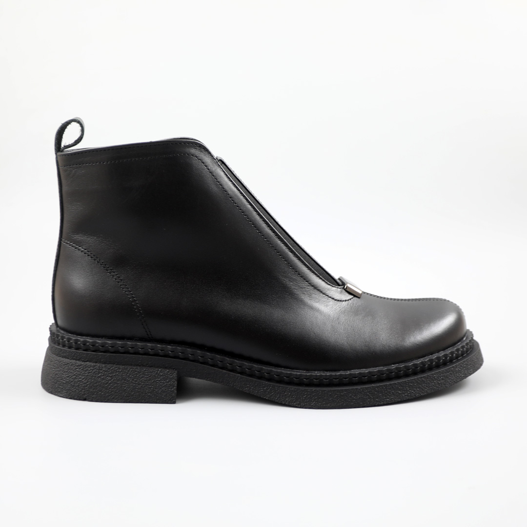 Челси женские кожаные байка 590272 Черные