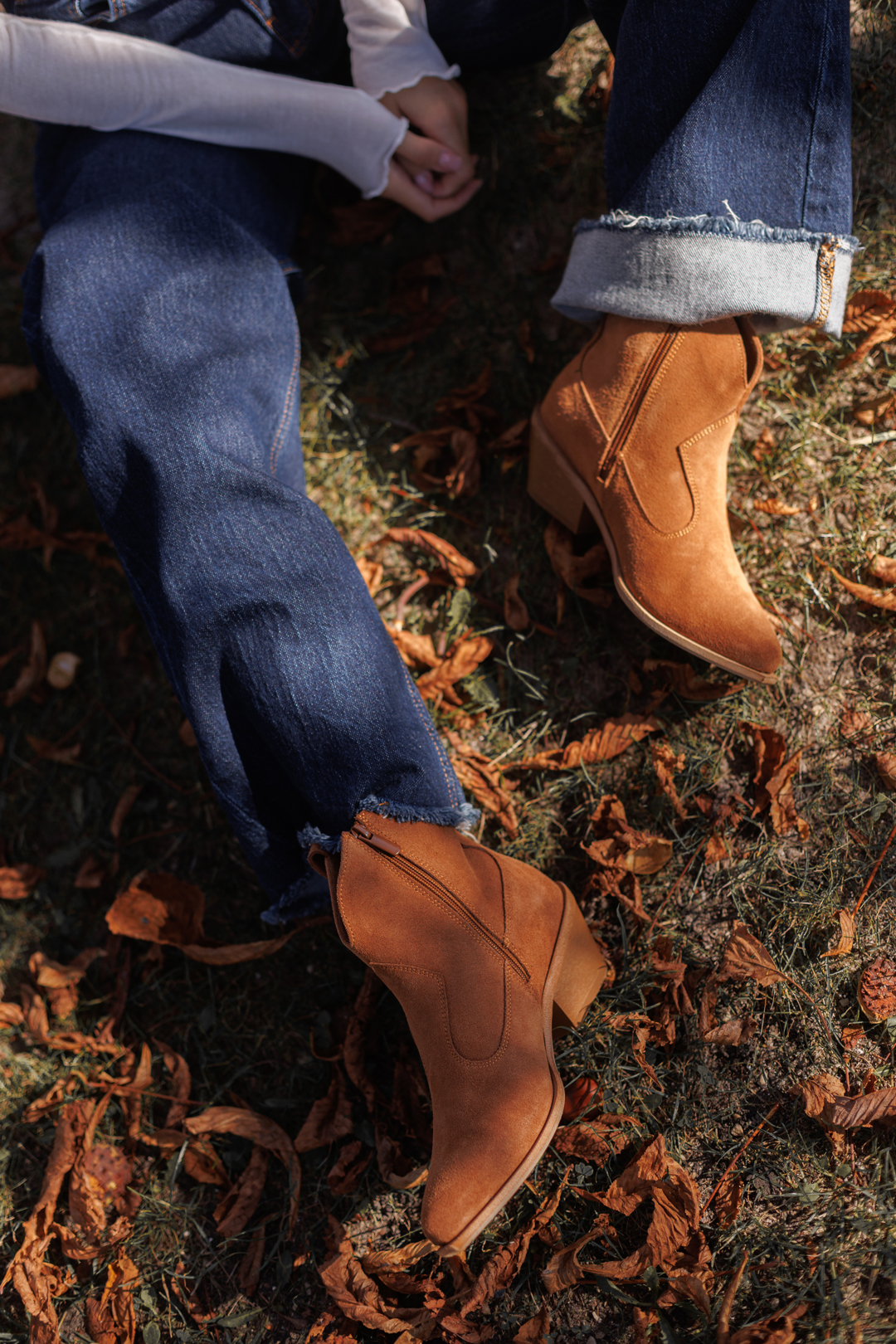 Черевики козаки жіночі замшеві байка 590357 Руді 💛 ціна: 3590 грн