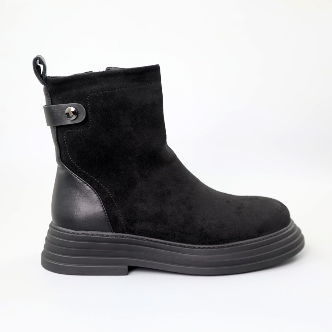 Черевики жіночі хутро 590715 Чорні