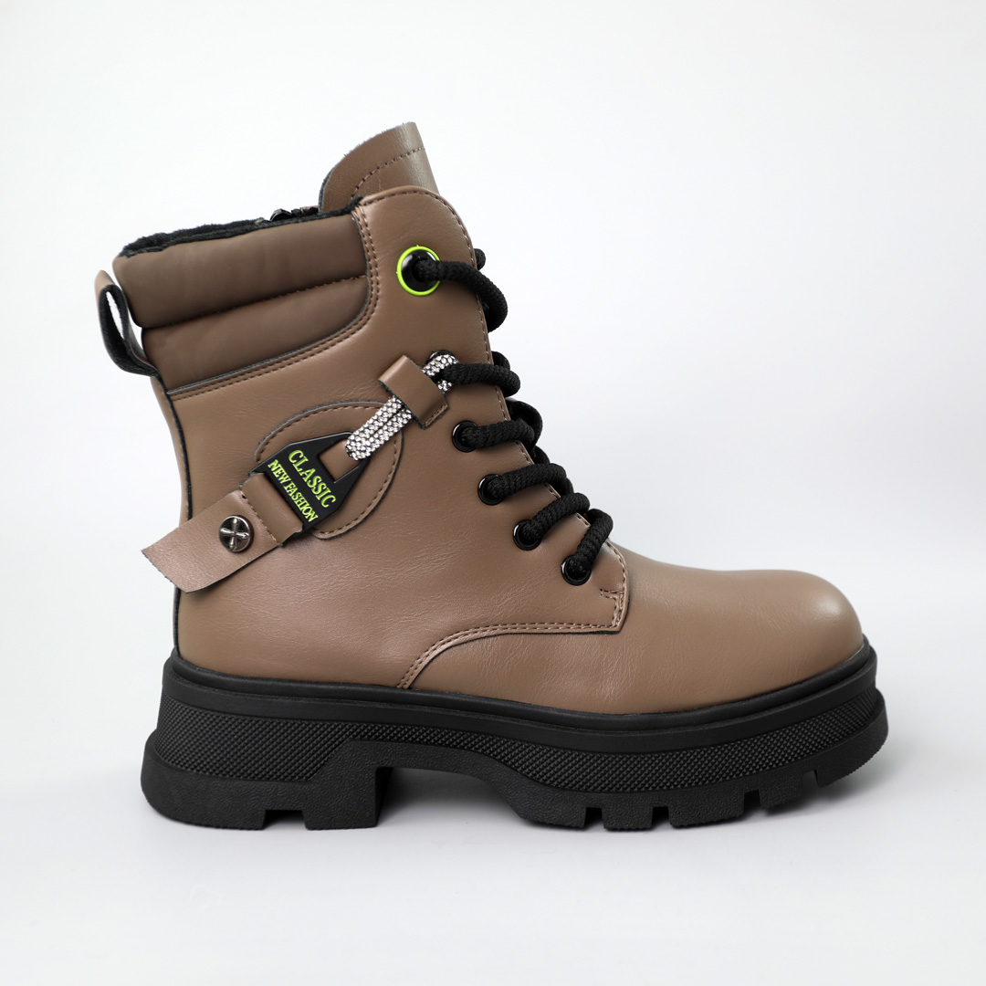 Черевики дитячі хутро 590703 Коричневі розпродаж