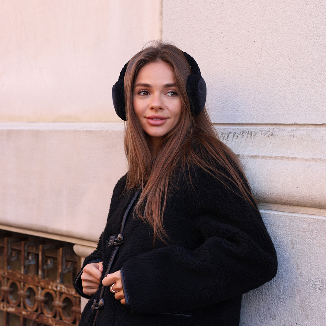 Меховые наушники женские 590773 Черные