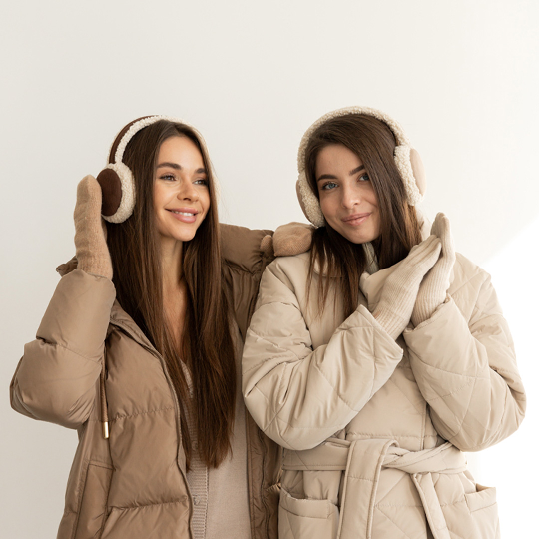 Меховые наушники женские 591059 Коричневые