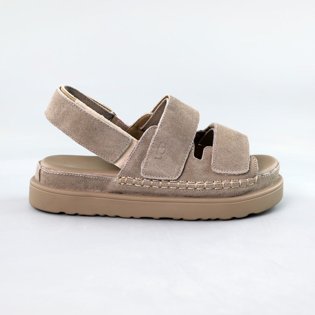 Сандали женские замш 591879 Серые Бежевые