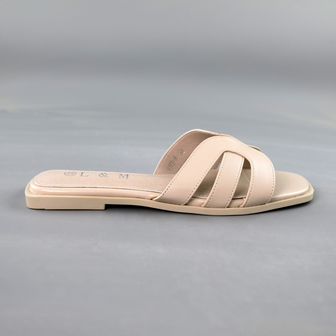 Шлепанцы женские 591953 Бежевые