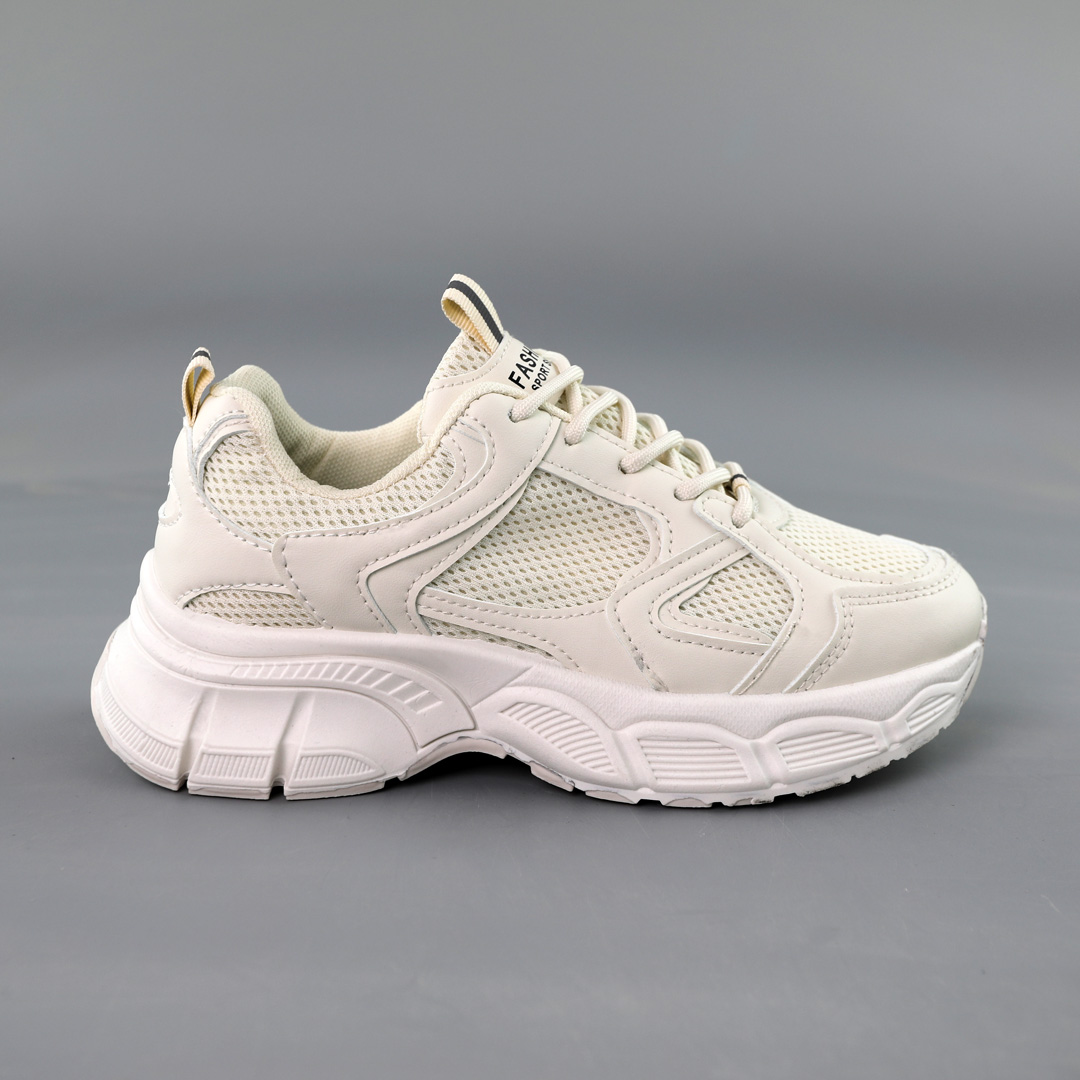 Кроссовки женские сетка 591958 Молочные