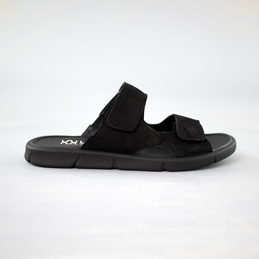 Шлепанцы мужские нубук 591536 Черные