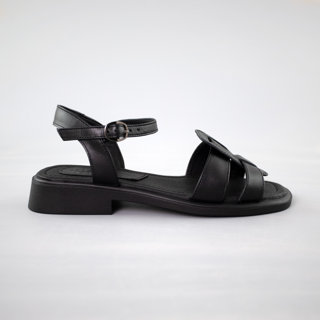 Сандали женские кожаные 591644 Черные распродажа
